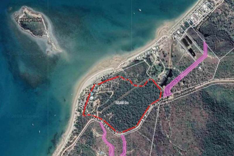 Cape Gloucester Resort and Hotel Aerial Map