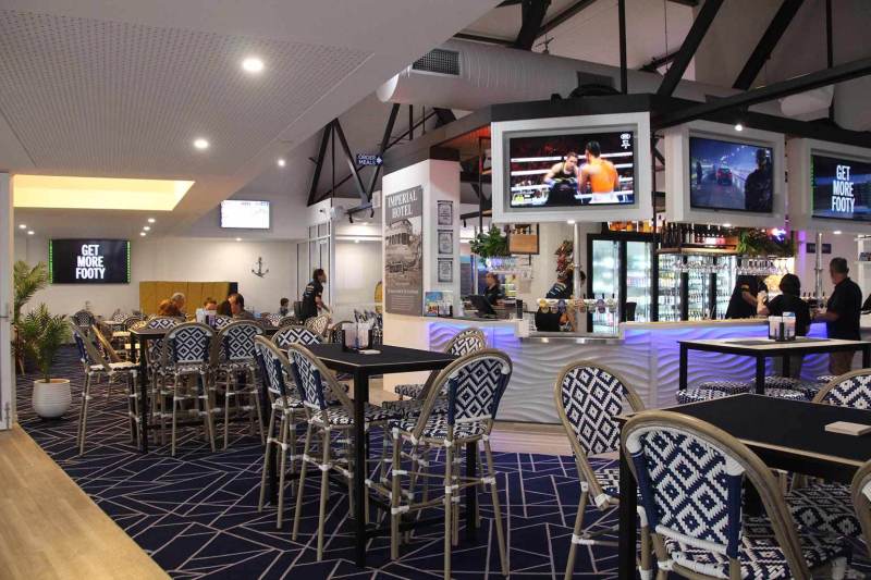 Imperial Tavern Looking into Lounge Bistro from Sports Bar